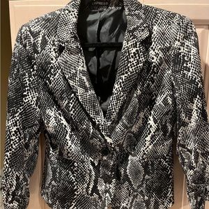 EXPRESS black/cream, detailed jacket/blazer.